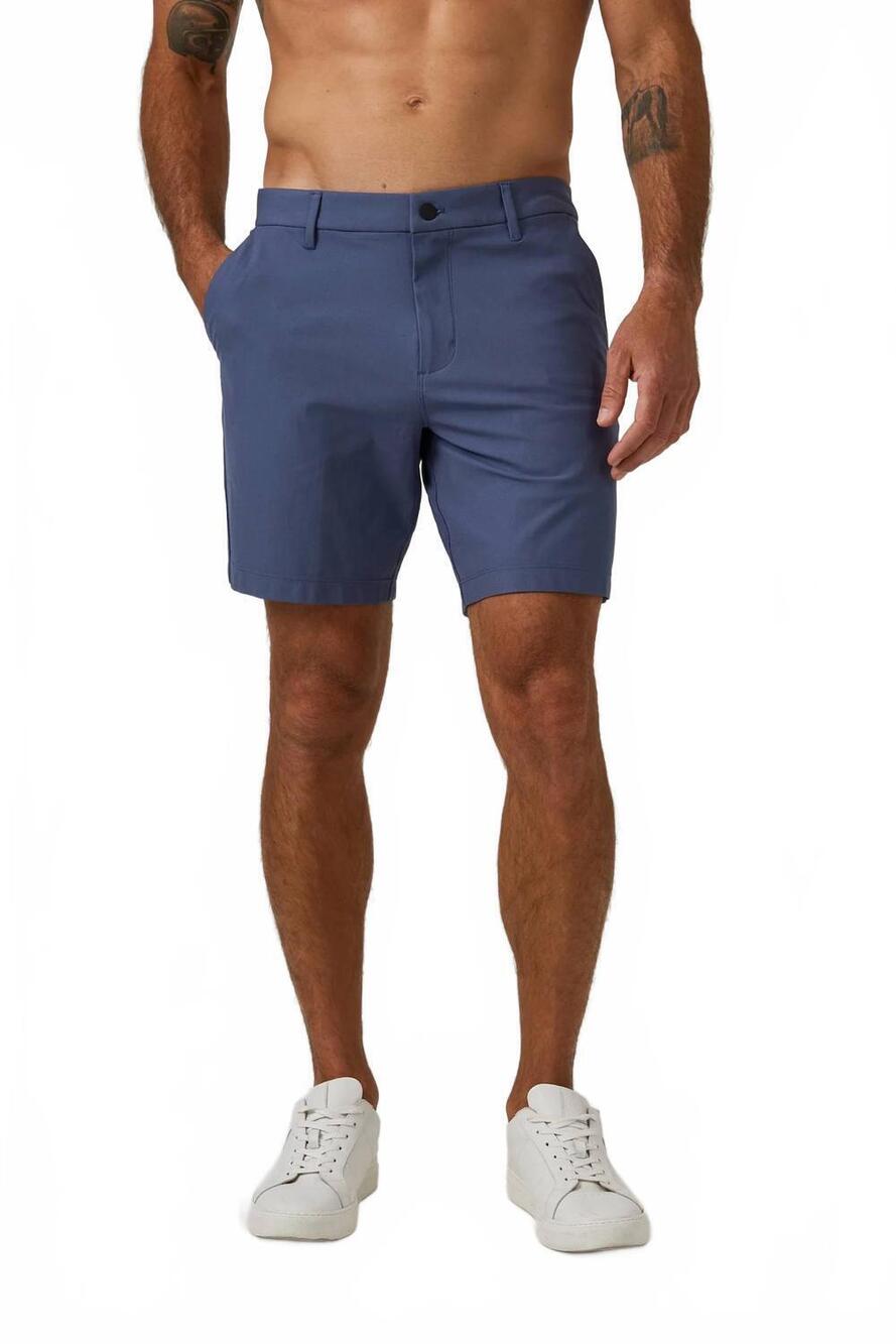 NEW 7DIAMONDS infinity chino short in stone blue